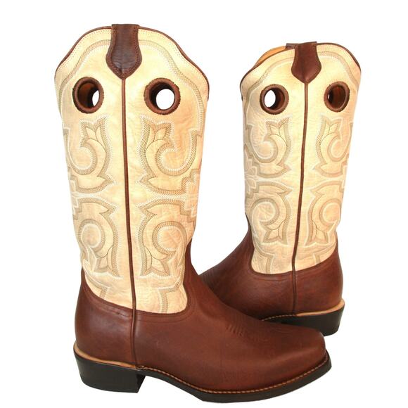 Tecovas Shoes - New TECOVAS The Marion Cafe/Pearl Bovine Leather Western Cowgirl Boots Women 10B
